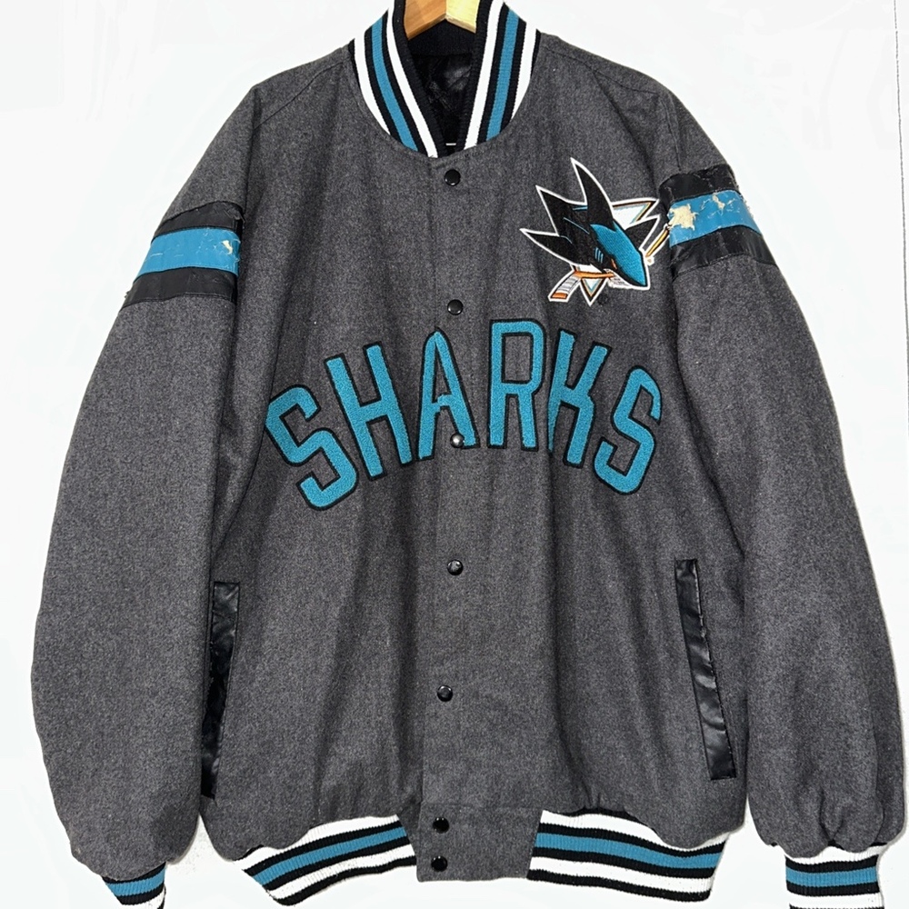 NHL San Jose Sharks Reversible Jacket, GIII Sports Carl Banks Stitch Sz XXL